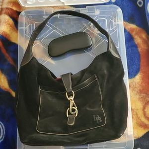 Dooney & Bourke Black Suede Shoulder Bag